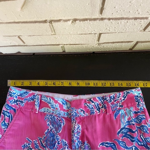 Lilly Pulitzer The Chipper Floral Preppy Coastal 100% Cotton Shorts Size 4 - Picture 7 of 9